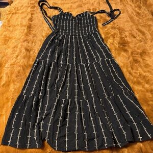 Madewell Black Linen Maxi Dress